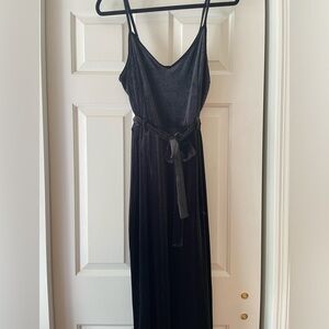 Velour Tank Tie Jumpsuit